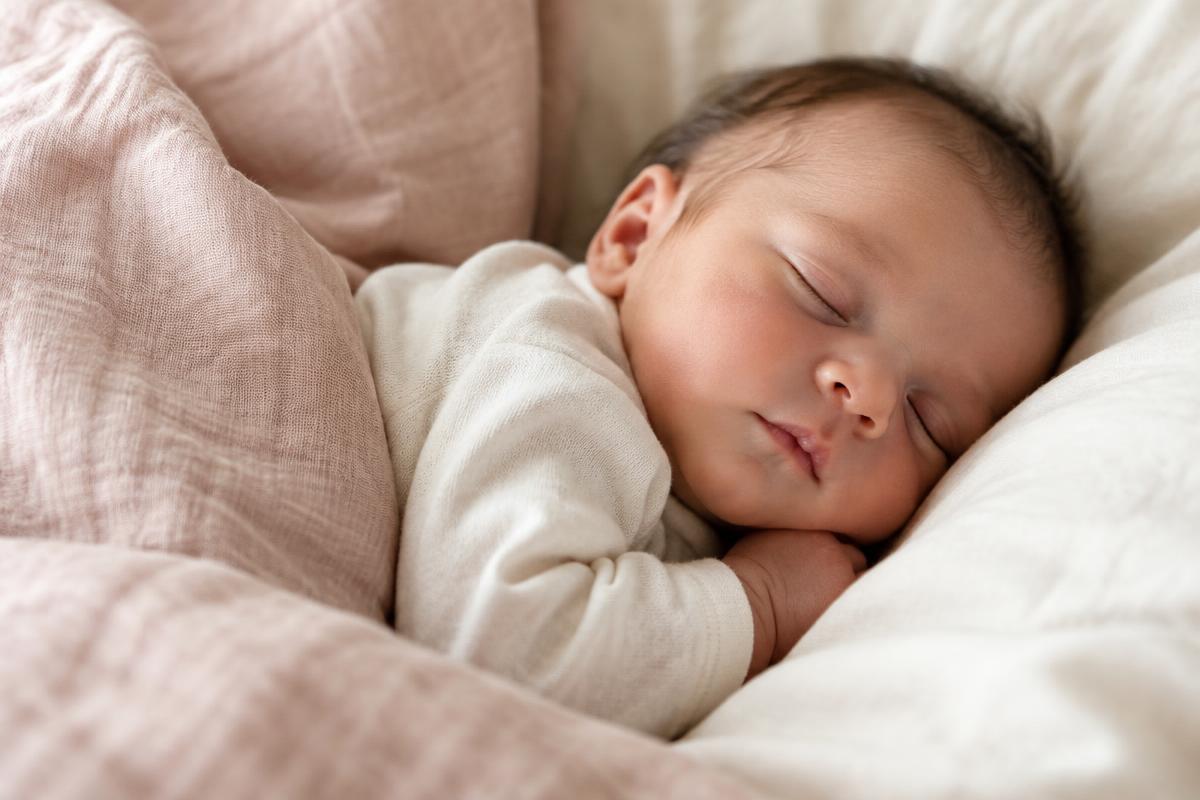 Neonato che dorme serenamente